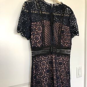 Bloomingdales Aqua Dress in Navy